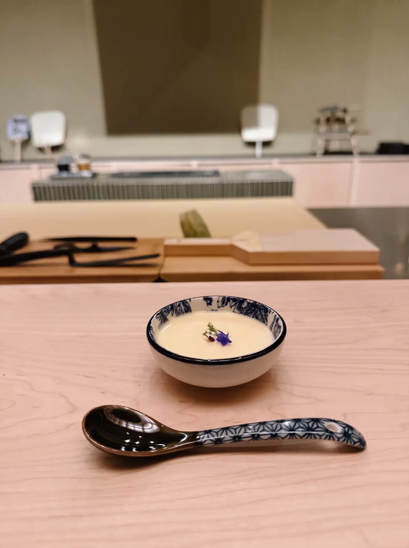 Chef plating omakase